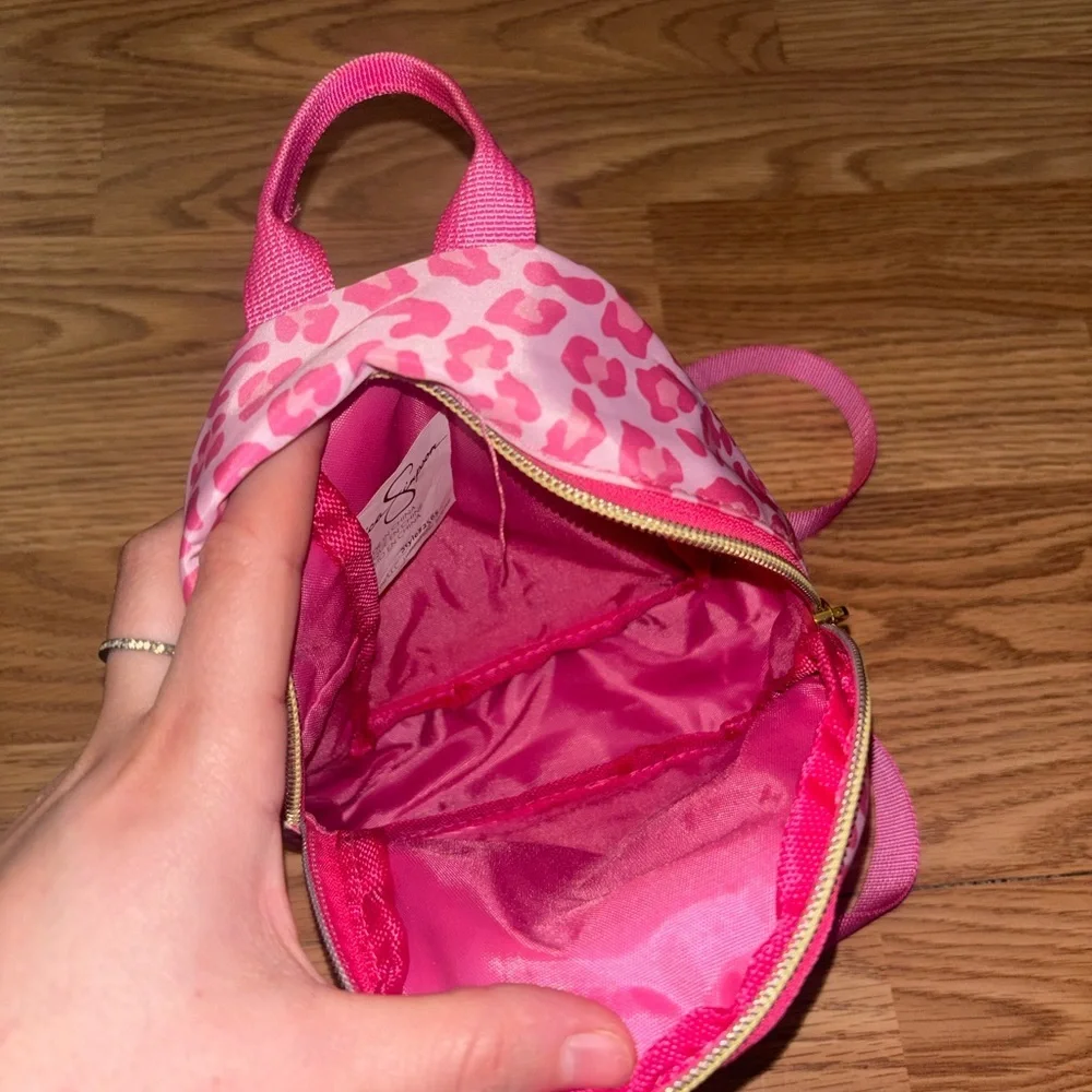 Jessica Simpson Kids Pink Leopard Print Mini Backpack
